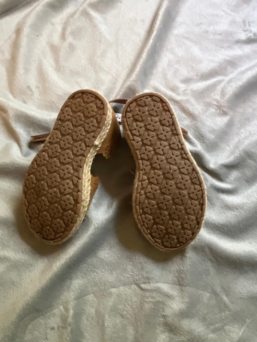 Girls Espadrille Sandals - Tan (size 6) Like New